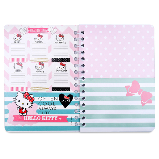Cuaderno Forma Francesa Norma Edición Hello Kitty Trendy Raya100 hojas